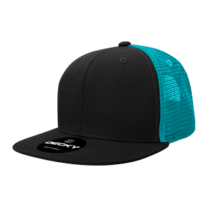 Decky 1052 6-Panel High Profile Structured Trucker Hat, Flat Bill