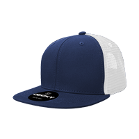 Decky 1052 6-Panel High Profile Structured Trucker Hat, Flat Bill