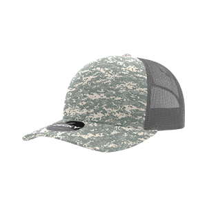 DECKY 1054 6-Panel Mid Profile Structured Camo Trucker Hat