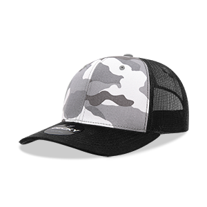 DECKY 1054 6-Panel Mid Profile Structured Camo Trucker Hat