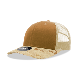 DECKY 1054 6-Panel Mid Profile Structured Camo Trucker Hat