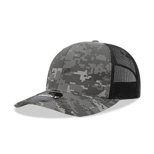 DECKY 1054 6-Panel Mid Profile Structured Camo Trucker Hat