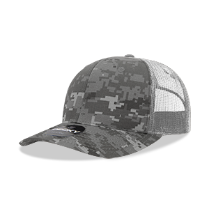 DECKY 1054 6-Panel Mid Profile Structured Camo Trucker Hat