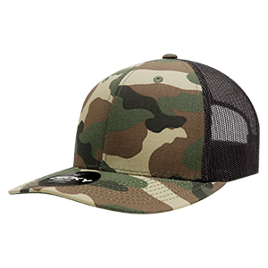DECKY 1054 6-Panel Mid Profile Structured Camo Trucker Hat