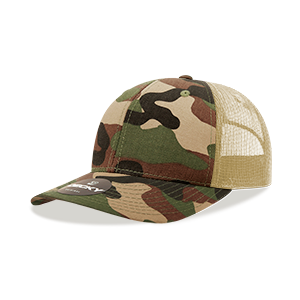 DECKY 1054 6-Panel Mid Profile Structured Camo Trucker Hat