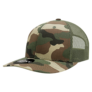 DECKY 1054 6-Panel Mid Profile Structured Camo Trucker Hat