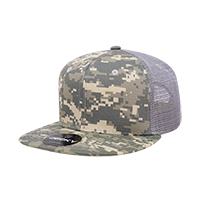 DECKY 1055 6-Panel High Profile Structured Camo Trucker Hat