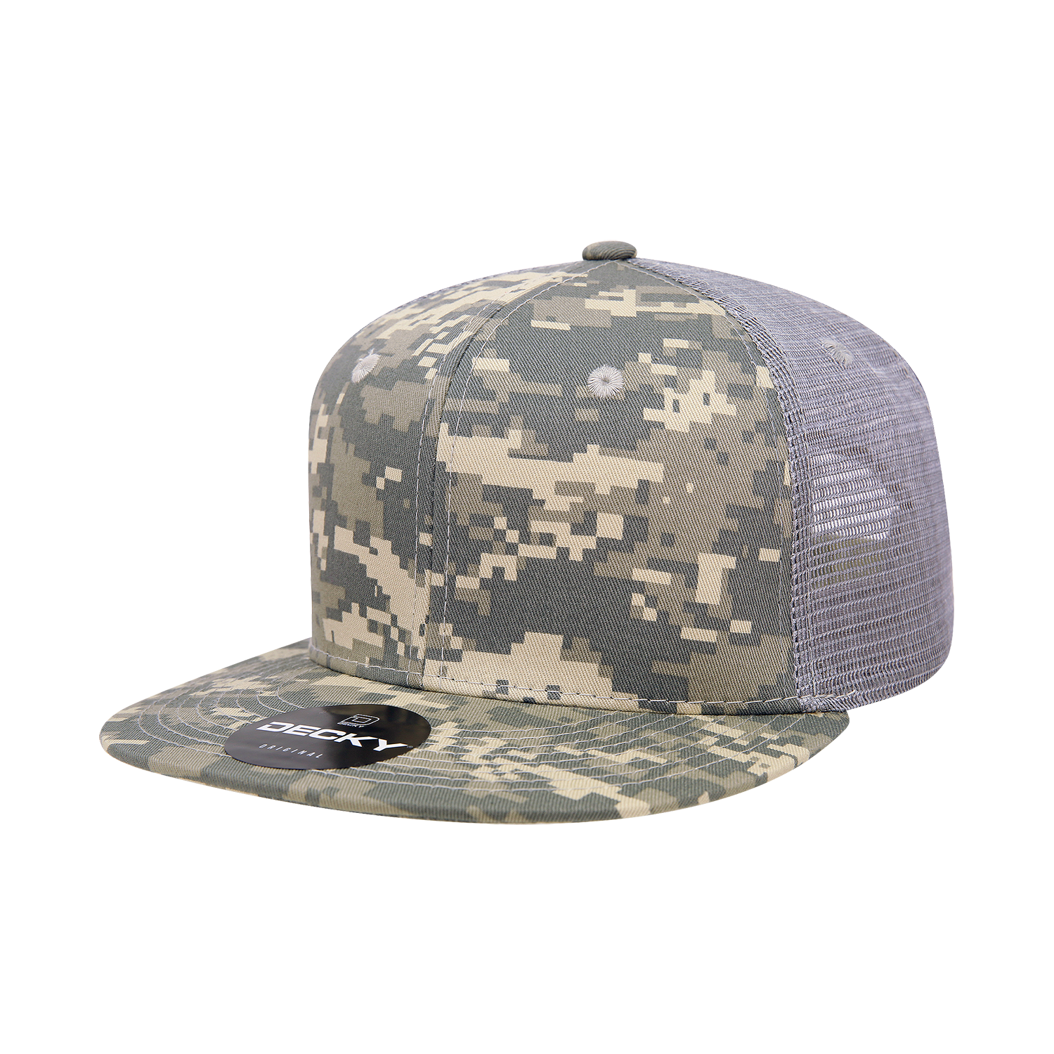 DECKY 1055 6-Panel High Profile Structured Camo Trucker Hat