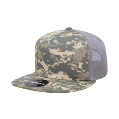 DECKY 1055 6-Panel High Profile Structured Camo Trucker Hat