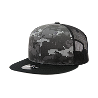 DECKY 1055 6-Panel High Profile Structured Camo Trucker Hat
