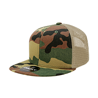 DECKY 1055 6-Panel High Profile Structured Camo Trucker Hat