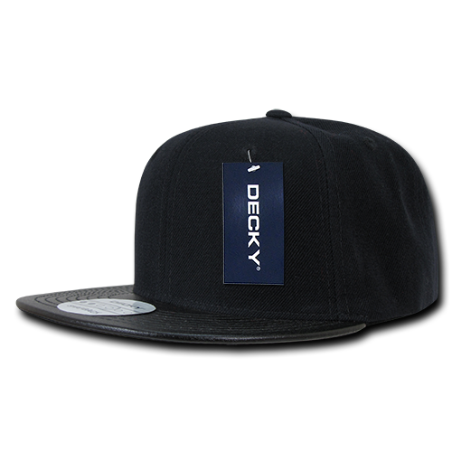 Decky 1071 High Profile Structured Vinyl Snapback Cap