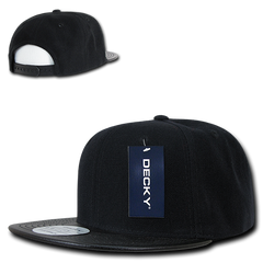 Decky 1071 High Profile Structured Vinyl Snapback Cap