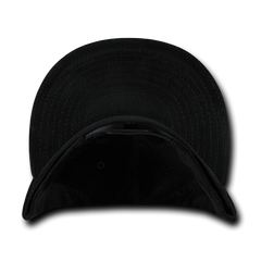 DECKY 1076 6-Panel High Profile Structured Corduroy Snapback Hat, Black | 1076-BLK