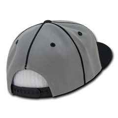 DECKY 1078 6-Panel High Profile Structured Piped Snapback Hat