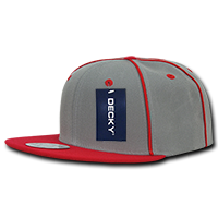 DECKY 1078 6-Panel High Profile Structured Piped Snapback Hat