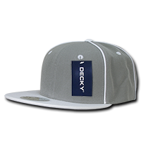 DECKY 1078 6-Panel High Profile Structured Piped Snapback Hat