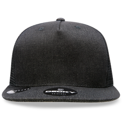 DECKY 1082 5-Panel High Profile Structured Denim Trucker Hat