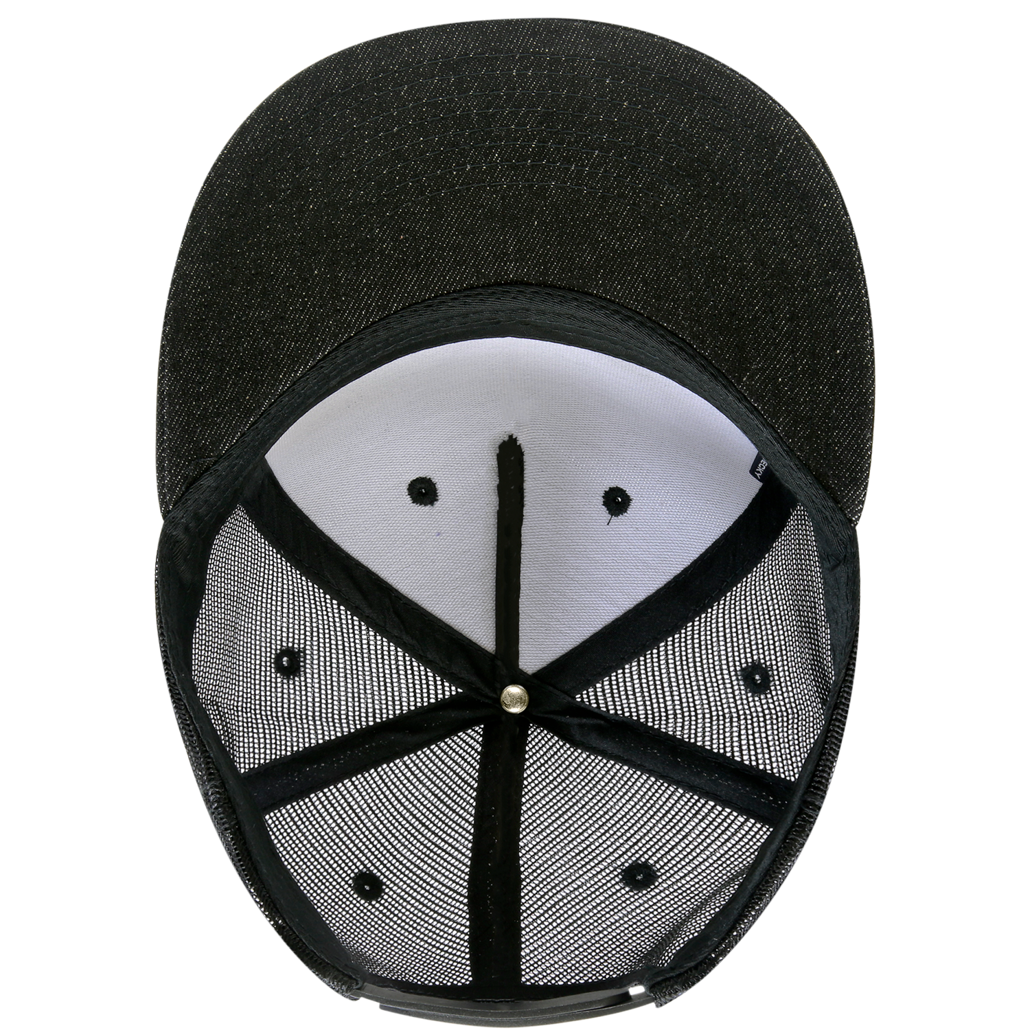 DECKY 1082 5-Panel High Profile Structured Denim Trucker Hat