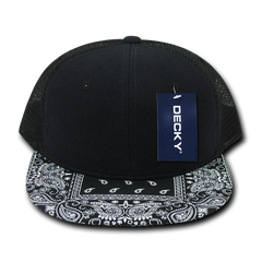 DECKY 1083 6-Panel High Profile Structured Bandanna Bill Trucker Hat