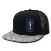 DECKY 1083 6-Panel High Profile Structured Bandanna Bill Trucker Hat