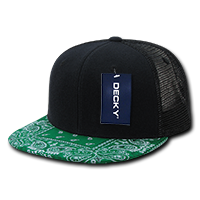 DECKY 1083 6-Panel High Profile Structured Bandanna Bill Trucker Hat