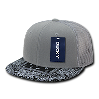 DECKY 1083 6-Panel High Profile Structured Bandanna Bill Trucker Hat