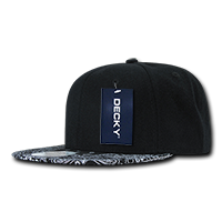 DECKY 1093 6-Panel High Profile Structured Bandanna Bill Snapback Hat