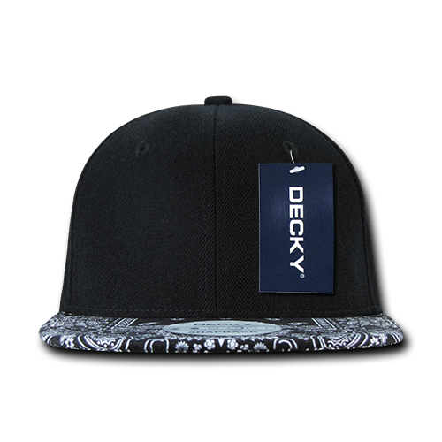 DECKY 1093 6-Panel High Profile Structured Bandanna Bill Snapback Hat