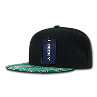 DECKY 1093 6-Panel High Profile Structured Bandanna Bill Snapback Hat