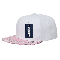 DECKY 1093 6-Panel High Profile Structured Bandanna Bill Snapback Hat