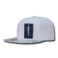 DECKY 1093 6-Panel High Profile Structured Bandanna Bill Snapback Hat