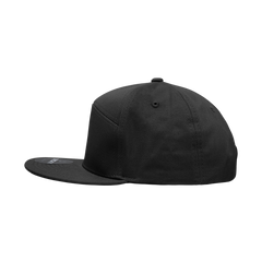 Decky 1098 7-Panel High Profile Structured Cotton Blend Cap, Black | 1098-BLK