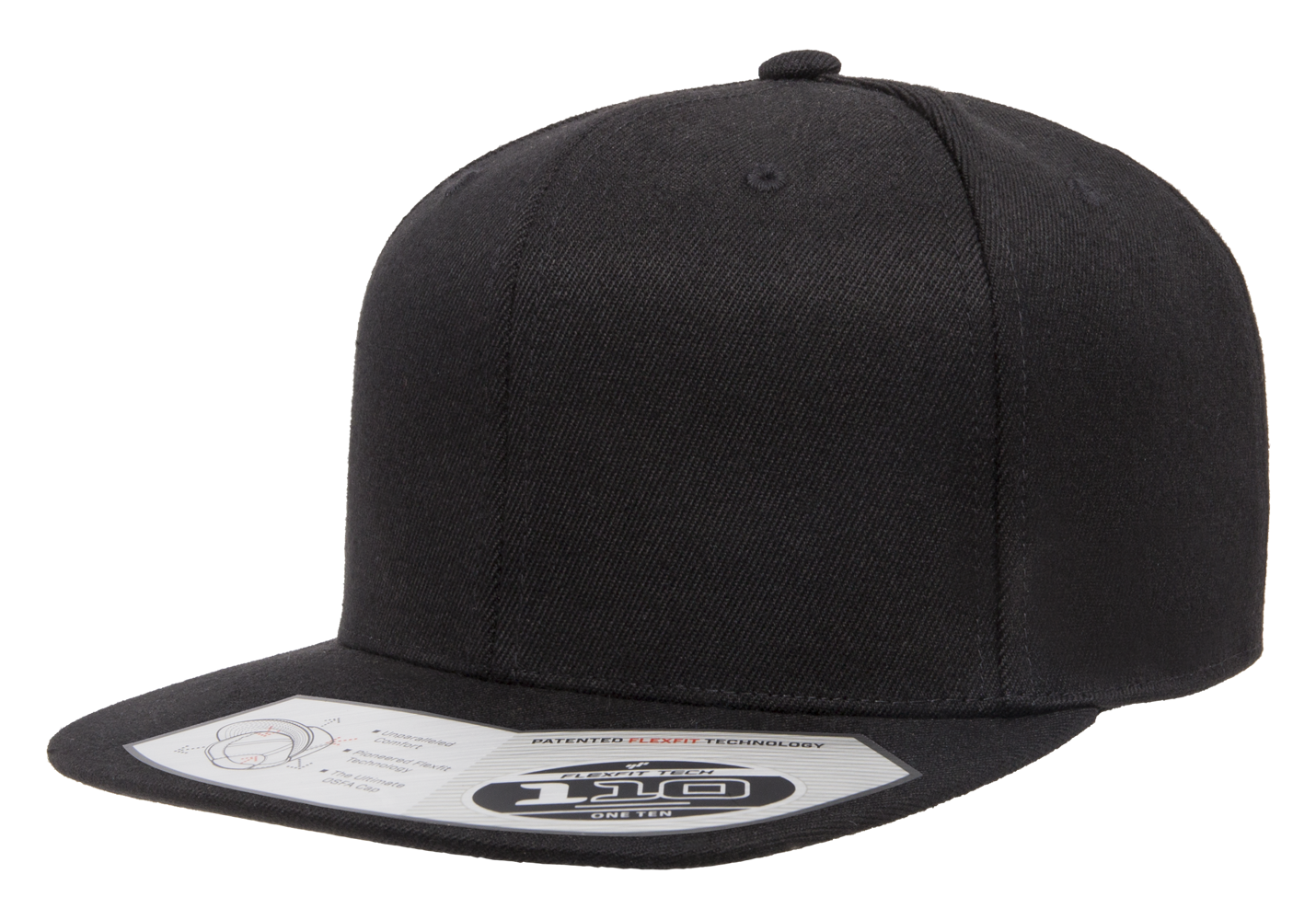 Flexfit 110 Premium Snapback Cap | 110F-BK-ONE