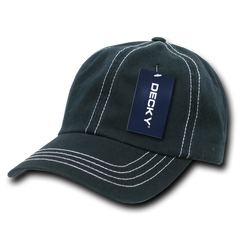 DECKY 111 6-Panel Low Profile Relaxed Contra-Stitch Dad Hat