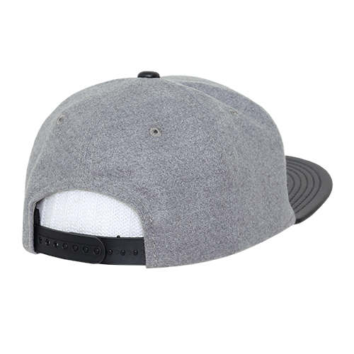 DECKY 1115 6-Panel High Profile Structured Melton Vinyl Snapback Hat