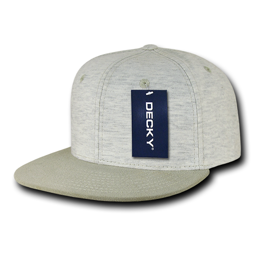 DECKY 1131 6-Panel High Profile Structured Jersey Knit Snapback, Cream