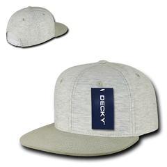 DECKY 1131 6-Panel High Profile Structured Jersey Knit Snapback, Cream