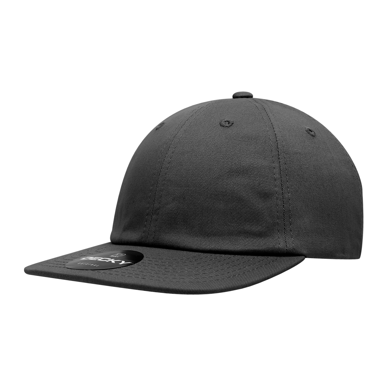 DECKY 200 Relaxed Flat Bill Cotton Cap | 200-BLK