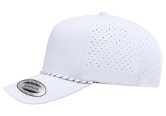 Flex Fit House YP Classics 5-Panel Snapback Cap with Perforations and Braided Rope