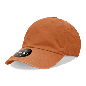Decky 205 6-Panel Low Profile Relaxed Cotton Dad Hat, Black/Black/White