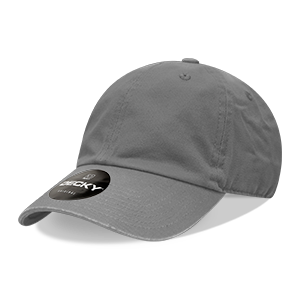 Decky 205 6-Panel Low Profile Relaxed Cotton Dad Hat, Black/Black/White