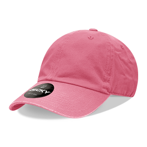 Decky 205 6-Panel Low Profile Relaxed Cotton Dad Hat, Black/Black/White