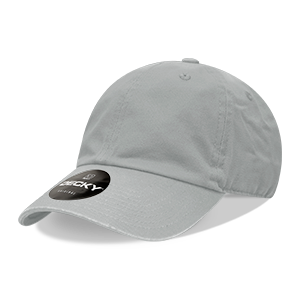 Decky 205 6-Panel Low Profile Relaxed Cotton Dad Hat, Black/Black/White