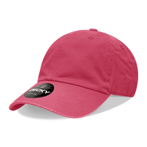 Decky 205 6-Panel Low Profile Relaxed Cotton Dad Hat, Black/Black/White