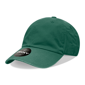 Decky 205 6-Panel Low Profile Relaxed Cotton Dad Hat, Black/Black/White