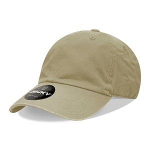 Decky 205 6-Panel Low Profile Relaxed Cotton Dad Hat, Black/Black/White
