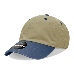 Decky 205 6-Panel Low Profile Relaxed Cotton Dad Hat, Black/Black/White