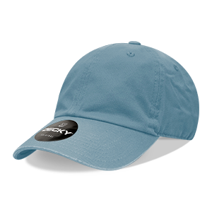 Decky 205 6-Panel Low Profile Relaxed Cotton Dad Hat, Black/Black/White