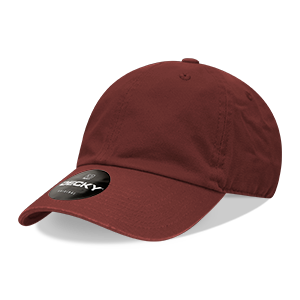 Decky 205 6-Panel Low Profile Relaxed Cotton Dad Hat, Black/Black/White